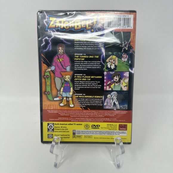 Zatch Bell Vol 4 A New Pledge Zatch and Tia DVD 2006 Sealed Anime - Picture 2 of 3
